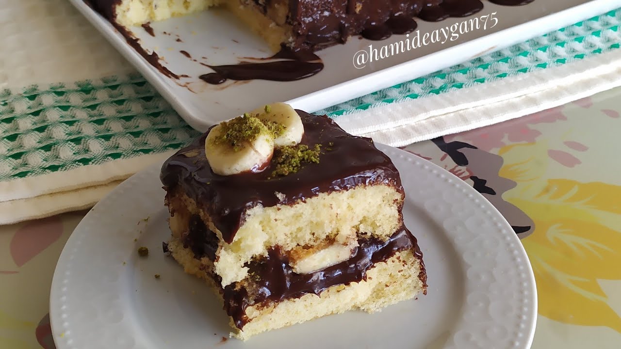 Evde Miss gibi çok pratik çikolatalı-muzlu doğum günü pastası