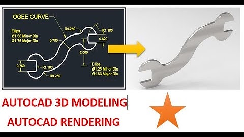 AUTOCAD / How to Draw Spanner in AutoCad / Autocad Rendering wrench