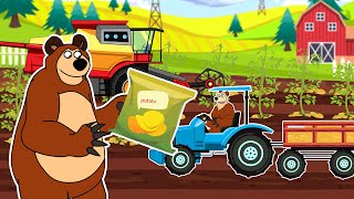 The Bear Farm: Harvesting Potatoes and Producing French Fries | Farm Vehicles