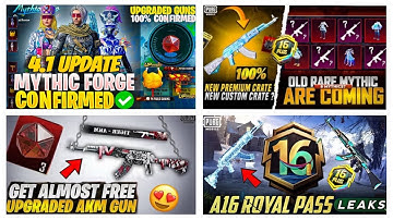 100% CONFIRMED🔥MYTHIC FORGE BGMI LEAKS😍| NEXT PREMIUM CREATE BGMI😱| A16 ROYAL PASS BGMI 4.1 REWARDS✅