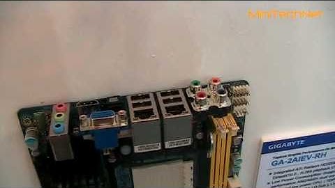 Gigabyte GA-2AIEV-RH Mini-ITX Mainboard - CeBIT 2009 (DE)