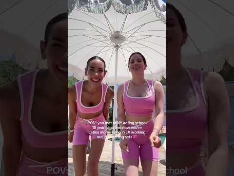 Two latinas romanticizing mom life #postpartumworkout #matchingsets #cuteworkoutsets