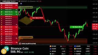 🟠 BNB LIVE CHART M5  ( liquidations and trades )