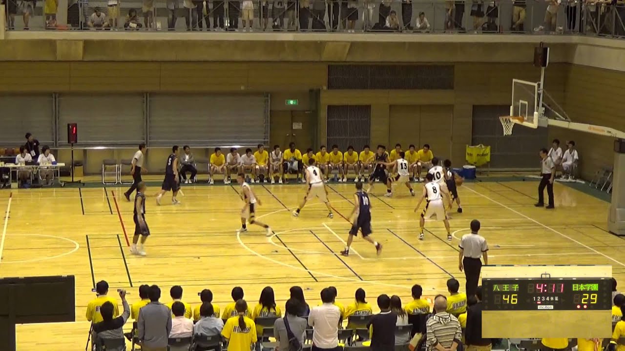 八王子vs日本学園 2q 高校バスケ 15 関東大会東京都予選決勝 Youtube