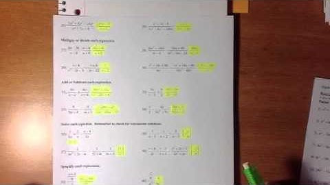 Rational Expressions Review Video 1