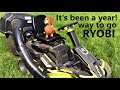 RYOBI 100 AH Electric Riding Lawn Mower One Year Review!