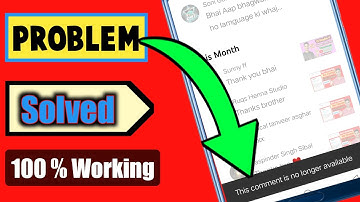 This Comment Is No Longer Available || How To Fix This Comment Is No longer