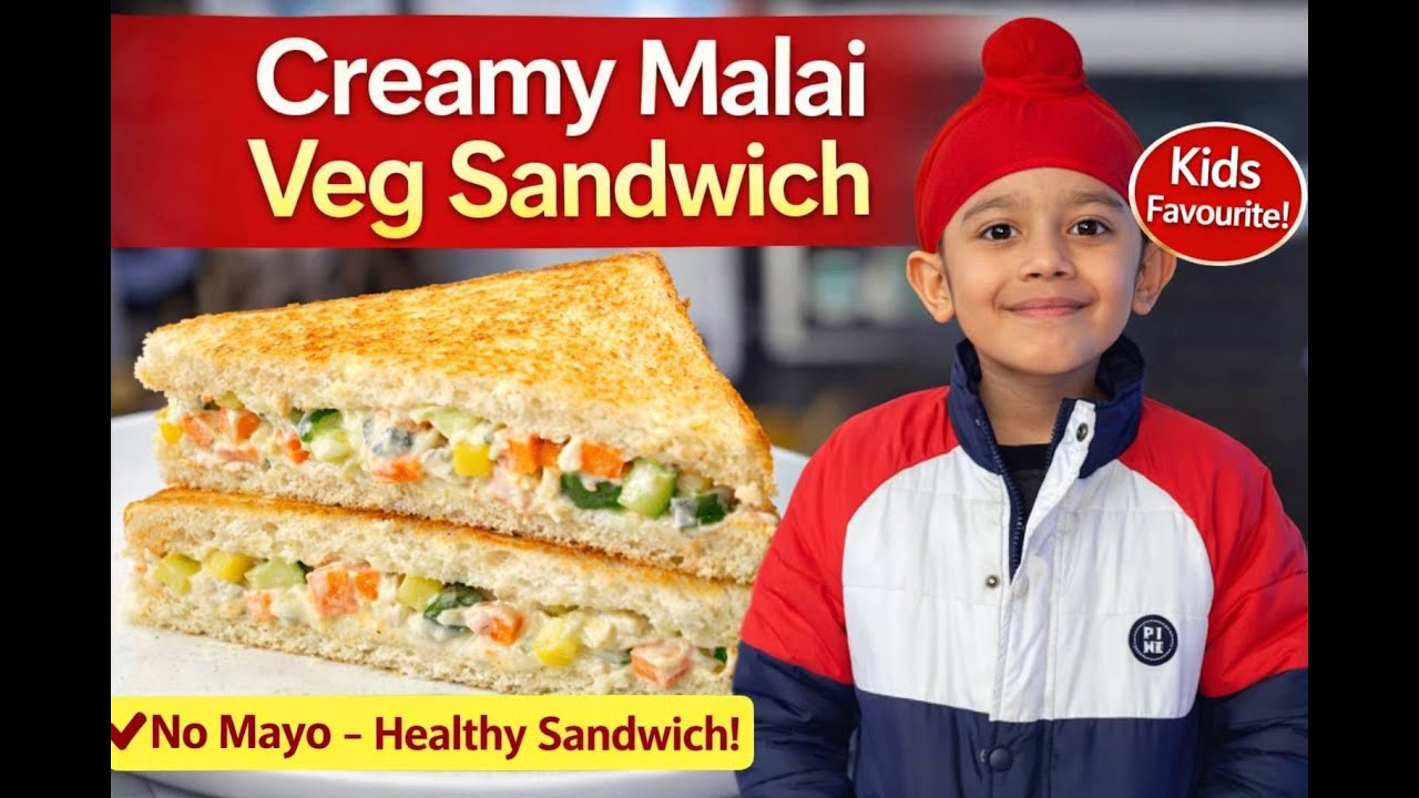Malai Veg Sandwich Recipe| no mayo,healthy recipe #viralfood