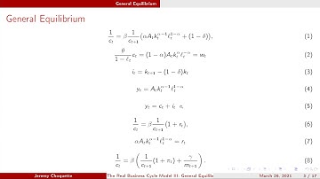 RBC Model Pt. III: General Equilibrium