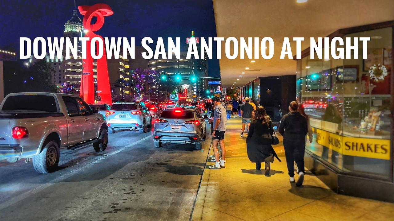 Walking around Downtown at Night | San Antonio Texas USA 2026