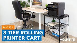 Three-Tier Large Printer Cart with Wheels | MI-7856 (Features)