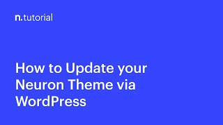 How to Update any Neuron Theme via WordPress