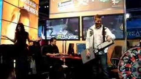 Fatal1ty shreds on "Quake Hero" at CES 08 during shootout