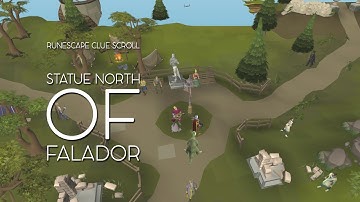 Runescape 3 treasure trails map - statue north of falador