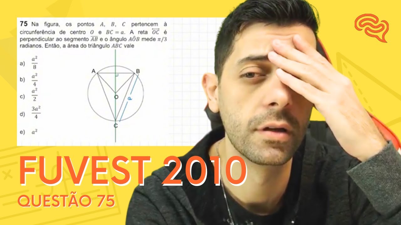 FUVEST 2010 - Q75 - Na figura, os pontos A, B e C pertencem à circunferência