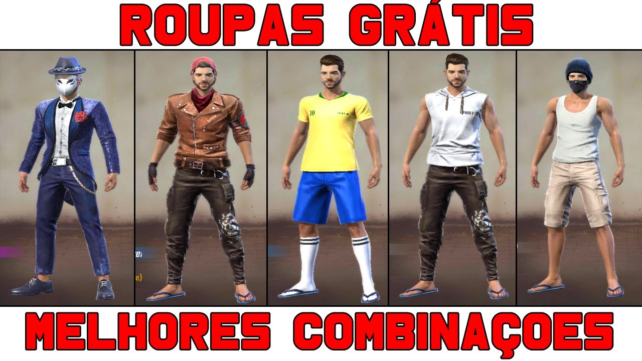 Melhores combinações de roupas de Pobre Free Fire (Roupas ...