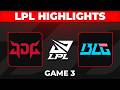 JDG vs BLG Highlights Game 3 | LPL 2026 Split 1 Grand Final | JD Gaming vs Bilibili Gaming
