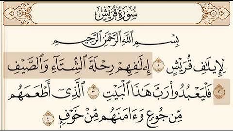 سورة قريش : محمد أيوب