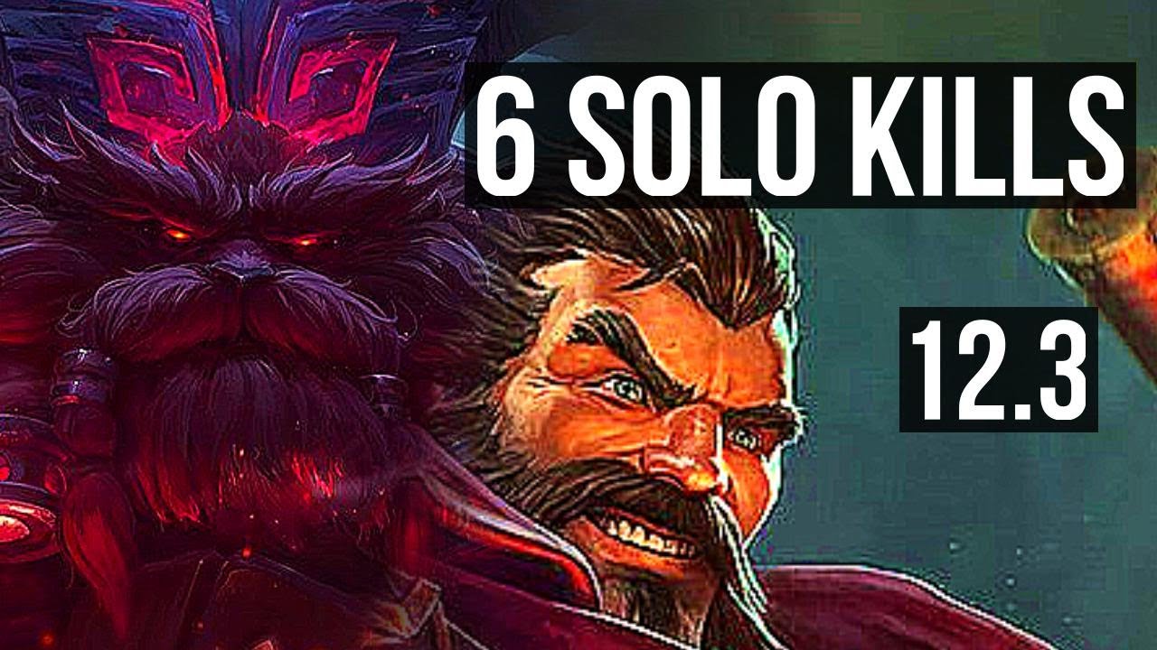 ORNN vs GRAVES (TOP) | 9/0/15, 6 solo kills, Legendary, 300+ games, Rank 12 Ornn | BR Master | 12.3