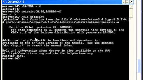 GNU Octave : Probability Functions