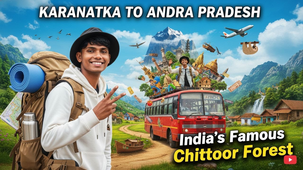 Karnataka to Andhra Pradesh Bus Journey | India’s Famous Chittoor Forest Route 🌲