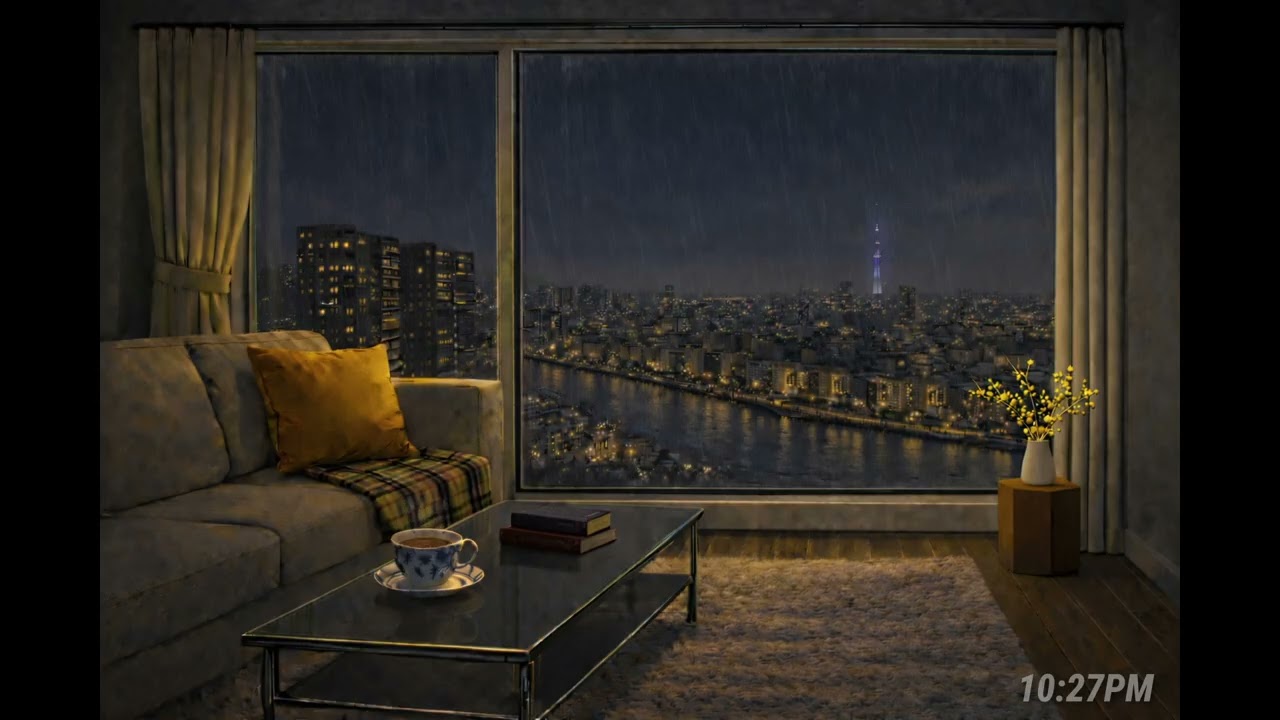 Quiet Rainy Night in Tokyo | Lo-Fi Beats | 10:27 PM
