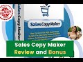 Sales Copy Maker Review: The Perfect Sales Copy Generator Software for Beginners.