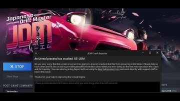 Fix JDM Japanese Drift Master Error An Unreal Process Has Crashed UE-JDM