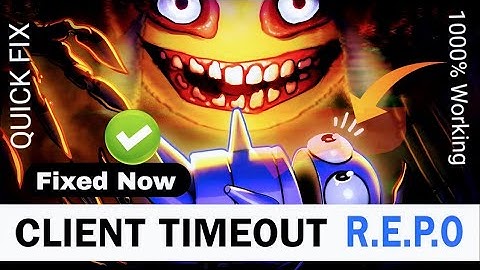 Fix REPO Client Timeout Error | Disconnected Cause: Client Timeout | REPO Client Timeout (QUICK FIX)