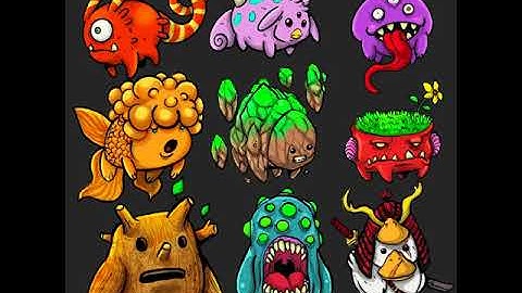 Creature design Time Lapse on the Ipad pro using procreate app#shorts