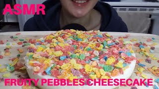 ASMR Plant Based Cheesecake with Fruity Pebbles | EATING SOUNDS (No Talking) [Mukbang] - YeeSu ASMR