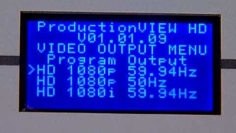 Vaddio ProductionVIEW HD Configuration