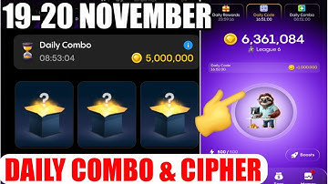 Gemz Daily Cipher & Combo 19 November | Gemz Daily Code | 19 Gemz Daily Combo Gemz Cipher