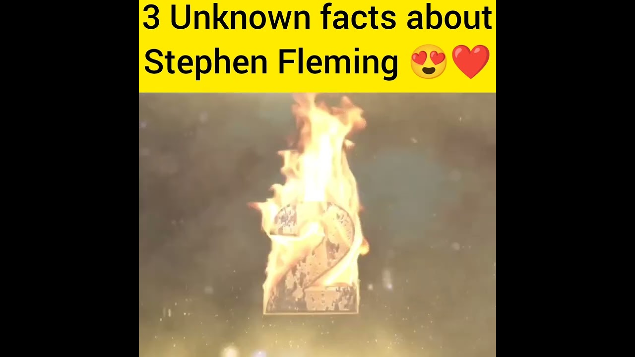 3 Unknown facts about Stephen Fleming 😍❤