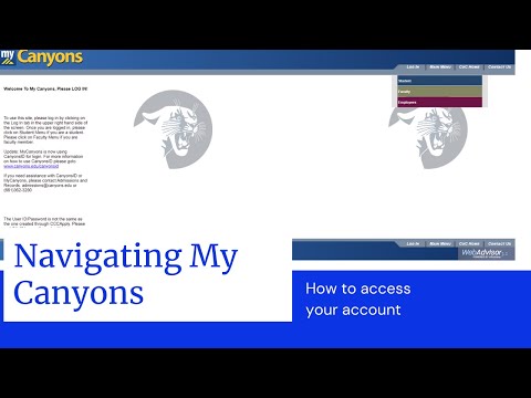 How to have access to your My Canyons account