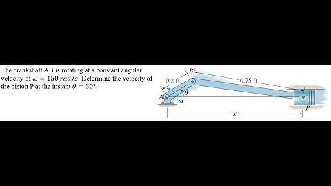 Dynamics, Hibbeler, Ch 16 problem 43, Velocity of a point attached to a link rotating at constant 𝜔
