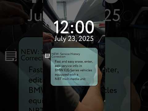 Service History Correction for BMW F/G Series Vehicles with NBT Unit