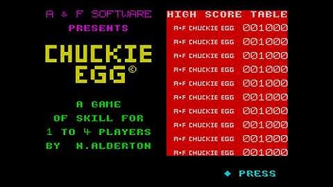 Chuckie Egg by A + F Software for the 48k Sinclair ZX Spectrum