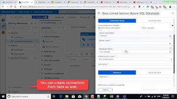 How to Create new Linked Service to Azure SQL Database