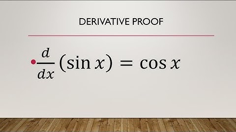 Proof of the derivative of sin (x) by using the definition of derivatives