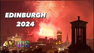 EDINBURGH SCOTLAND Fireworks 2024|  Happy New Year| Edinburgh Year End Fireworks at the Ed Hogmanay