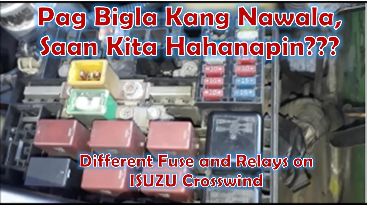 Different Fuse and Relays on ISUZU Crosswind - YouTube