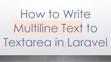 How to Write Multiline Text to Textarea in Laravel