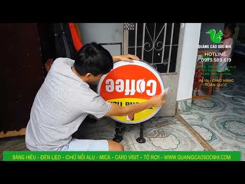 Video Hướng dẫn làm Bảng hiệu hộp đèn Led Tròn Hút Nổi | QC... - youtube