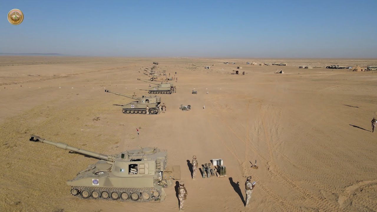 الجيش العراقي ينفذ تمرين (النسر الناري) وفعالية رمي الوحدات المحررة للتدريب