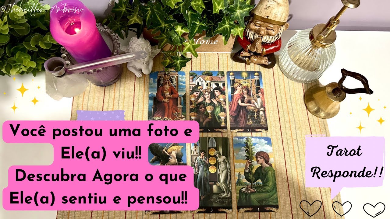 ❤️‍🔥Ele(a) viu as suas fotos! O que ele(a) sentiu e pensou quando viu? Tarot do amor responde tudo!