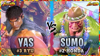 SF6 ▰ Ranked #3 Ryu ( Yas ) Vs. Ranked #2 E.honda ( Sumo )『 Street Fighter 6 』