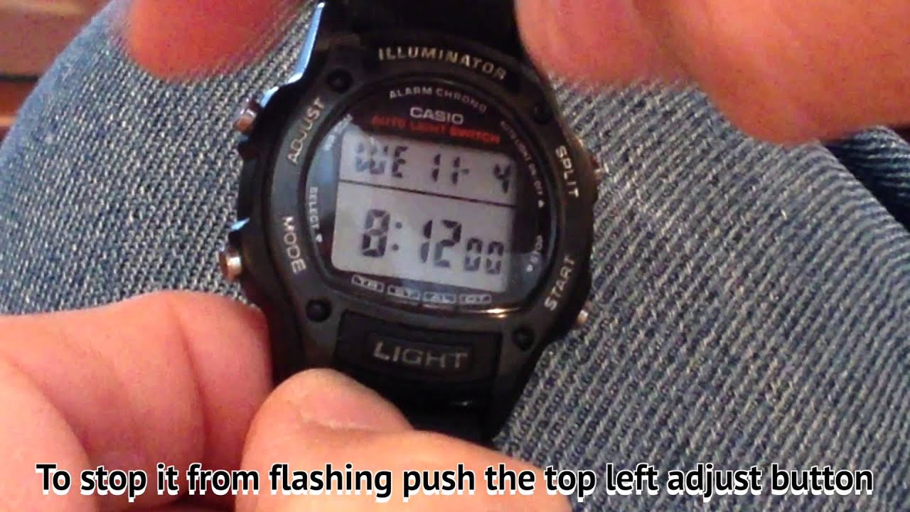 how to change time on casio digital watch