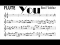 Gambar cover YOU Basil Valdez Flute Sheet Backing Track Play Along Partitura