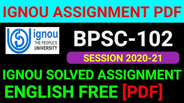 BPSC-102 Solved Assignment 2021, BPSC 102 Solved Assignment 2020-21 in English, BPSC 102 Assignment